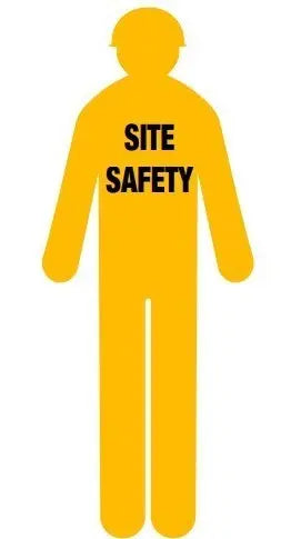 Yellow Corflute Worker Cutout - Site Safety Signs Industroquip