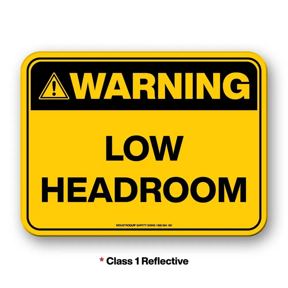 Mining Sign - Warning Low Headroom Industroquip