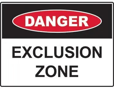 Danger Exclusion Zone Safety Sign Industroquip
