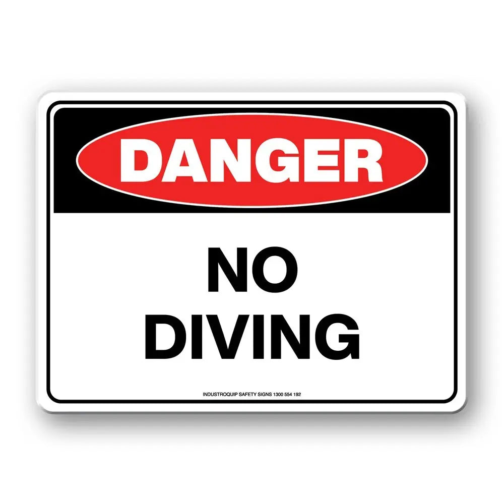 Danger Sign - No Diving Industroquip