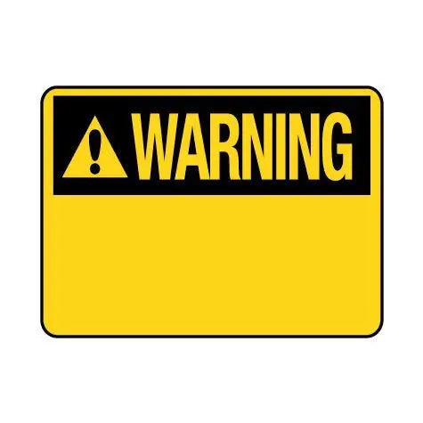 Warning Sign - Blank Industroquip