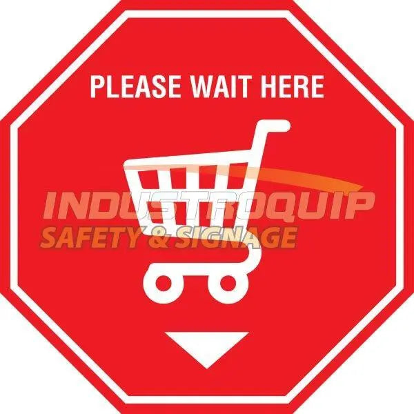 Shopping Trolley Social Distancing Floor Marker Decals (5 Pack) Industroquip