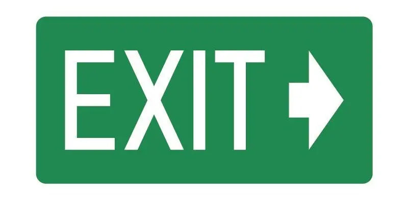 Exit Sign Arrow Right Industroquip