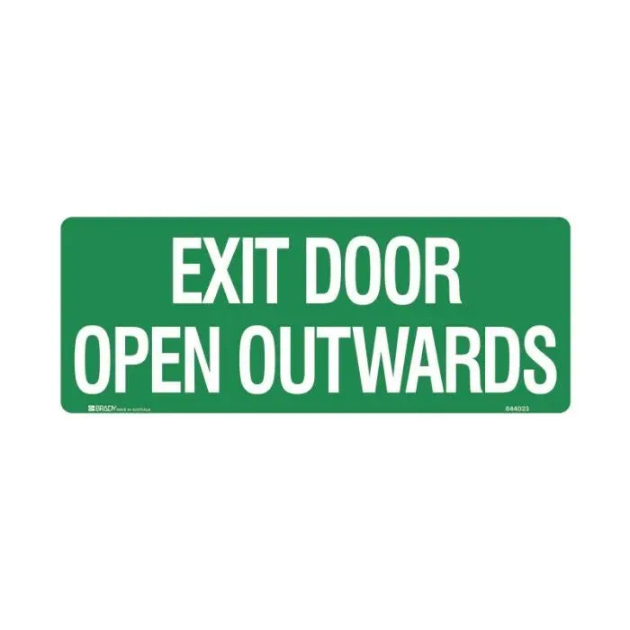 Luminous Exit Door Opens Outwards Sign Industroquip