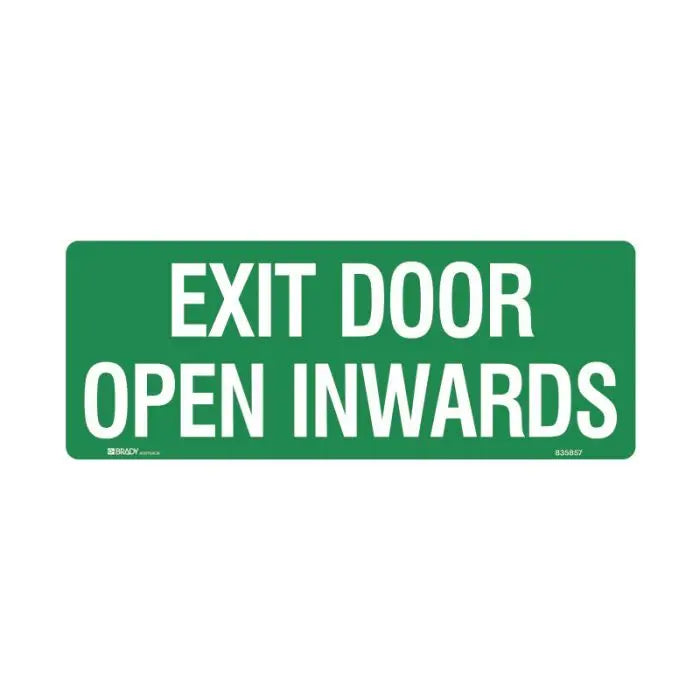 Luminous Exit Door Opens Inwards Sign Industroquip