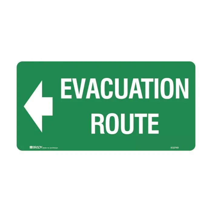 Luminous Evacuation Route Left Arrow Sign Industroquip