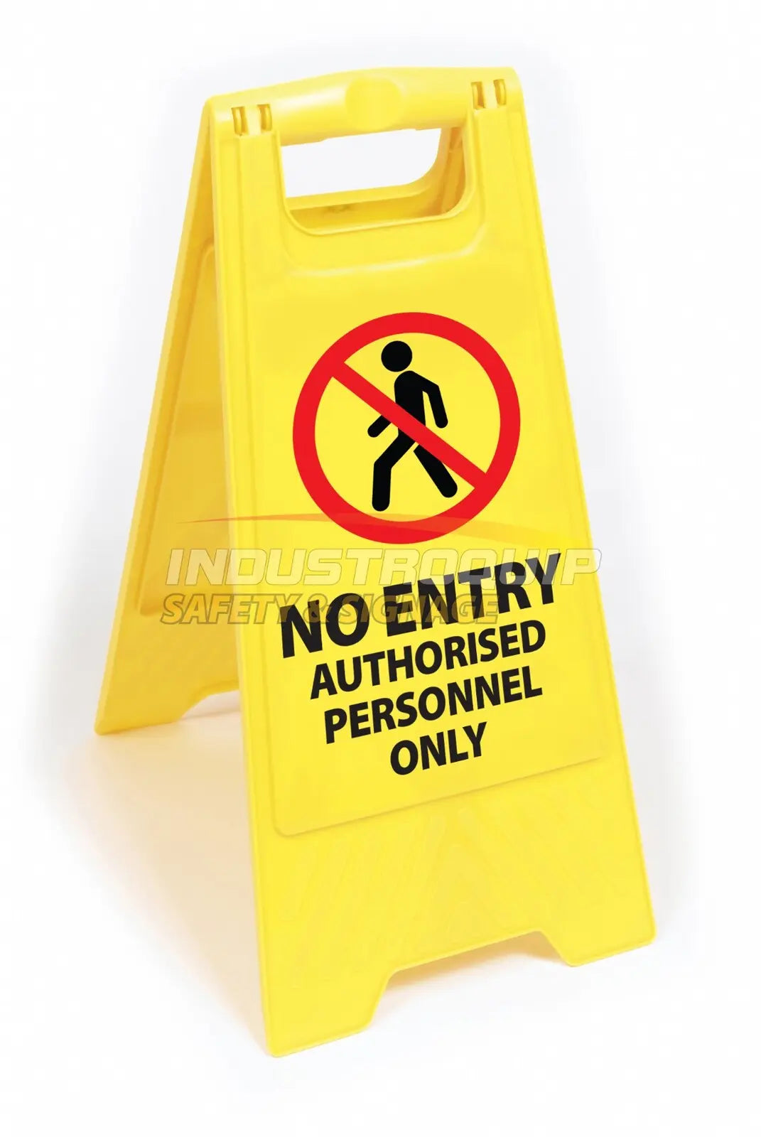 Plastic Floor Safety Sign - No Entry Authorised Personnel Only Industroquip