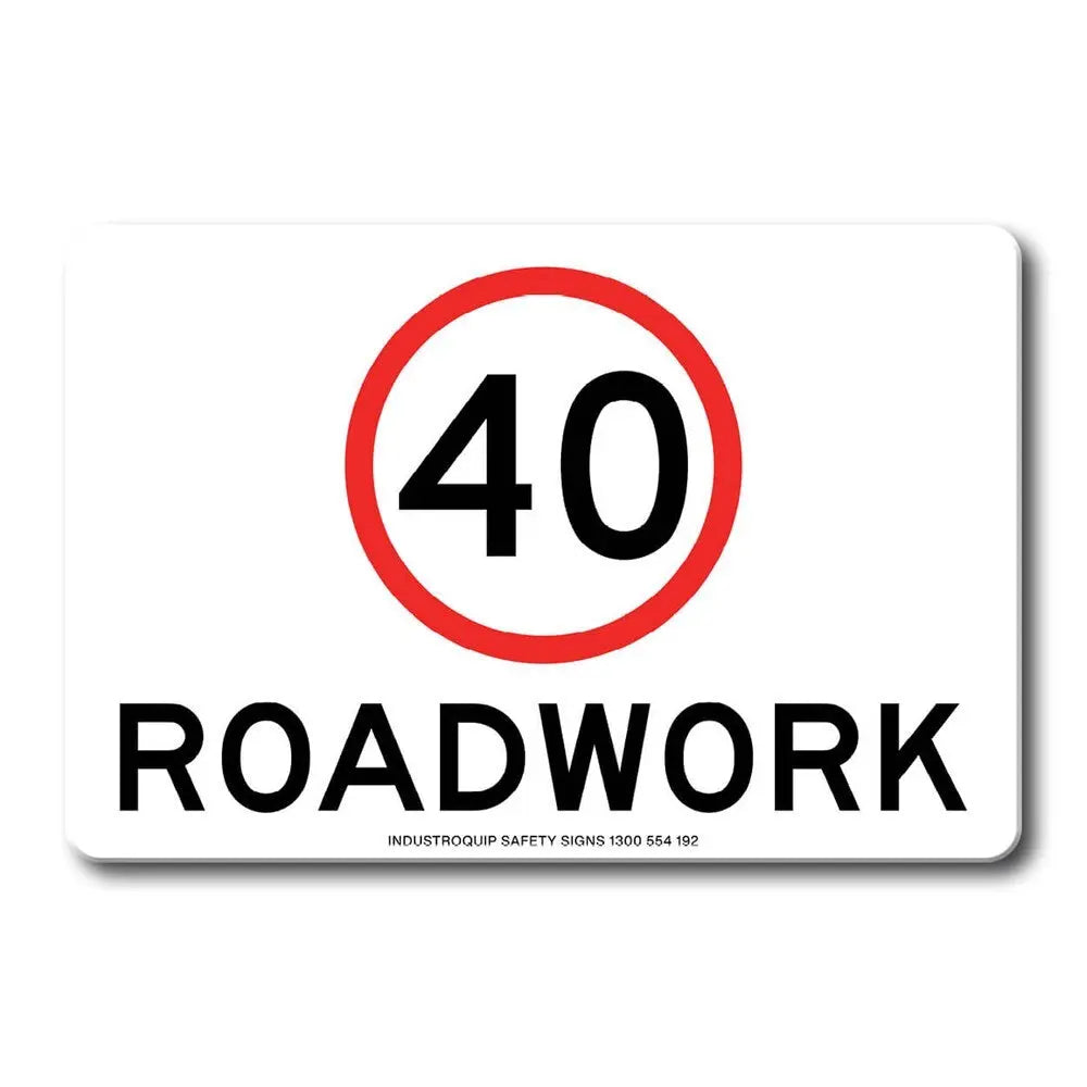 Swing Stand Sign Only - 40KM Roadwork Industroquip