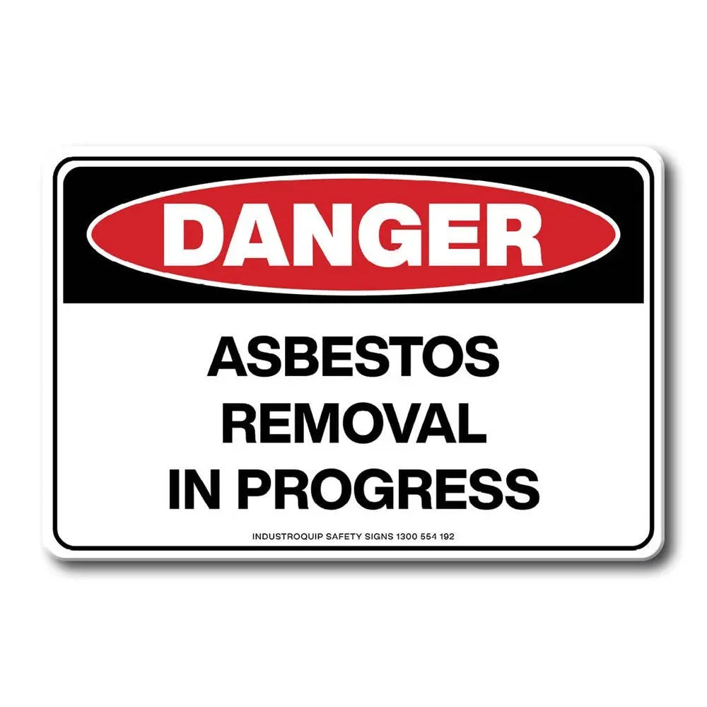 Swing Stand Sign Only - Danger Asbestos Removal In Progress Industroquip
