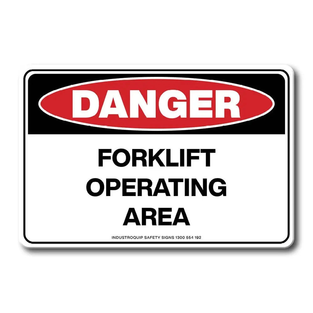 Swing Stand Sign Only - Danger Forklift Operating Area Industroquip