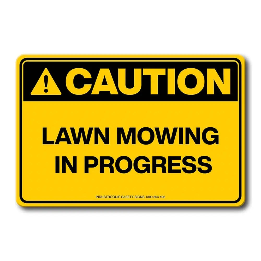 Swing Stand Sign Only - Caution Lawn Mowing In Progress Industroquip