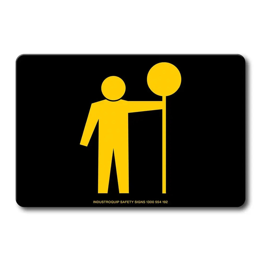 Swing Stand Sign Only - Traffic Controller (Black) Industroquip