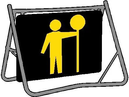 Swing Stand & Sign - Traffic Controller (Nightwork)  - 1200 x 900mm Industroquip