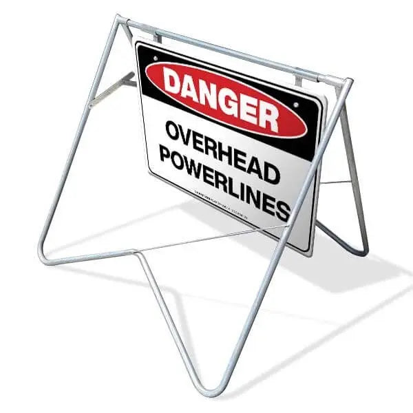 Swing Stand & Sign - Danger Overhead Powerlines Industroquip