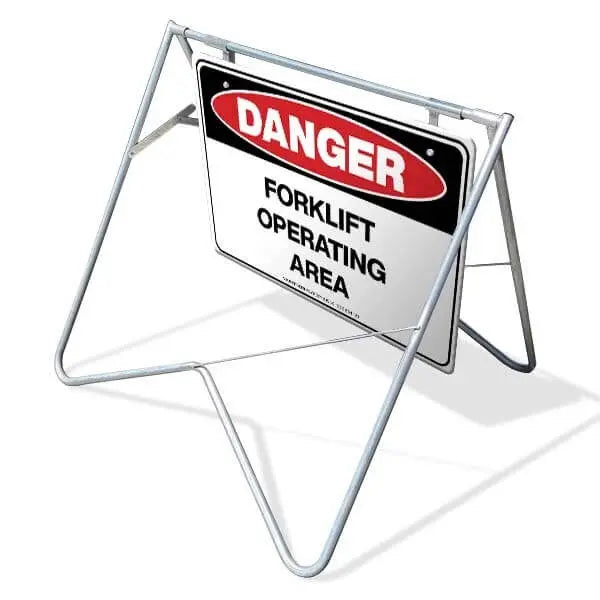 Swing Stand & Sign - Danger Forklift Operating Area Industroquip