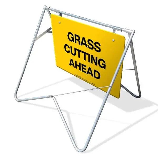 Swing Stand & Sign - Grass Cutting Ahead Industroquip