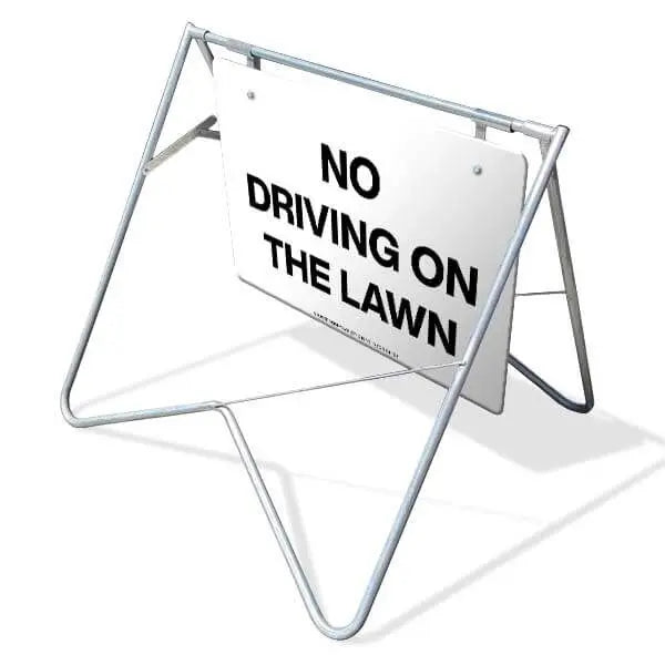 Swing Stand & Sign - No Driving On The Lawn Industroquip