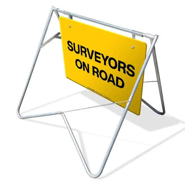 Swing Stand & Sign - Surveyors On Road - 900 x 600mm Industroquip