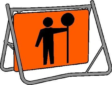 Swing Stand & Sign - Traffic Controller (Diamond Grade) Industroquip