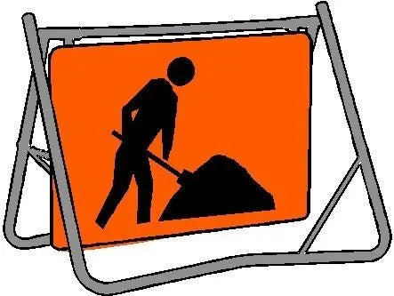 Swing Stand & Sign - Worker Symbol (Diamond Grade) - 900 x 600mm Industroquip