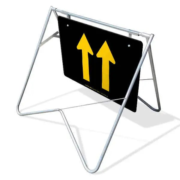 Swing Stand & Sign - 2 Lane Status - Nightwork - 1200 x 900mm Industroquip