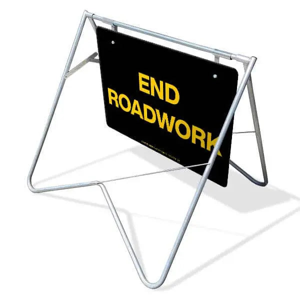Swing Stand & Sign - End Roadwork - (Nightwork) - 1200 x 900mm Industroquip