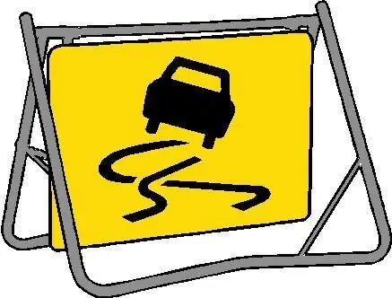 Swing Stand & Sign - Slippery Symbol - 1200 x 900mm Industroquip