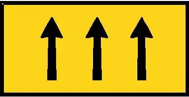 Boxed Edge Road Sign - 3 Lane Status
