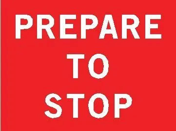 Boxed Edge Road Sign - Prepare To Stop Industroquip