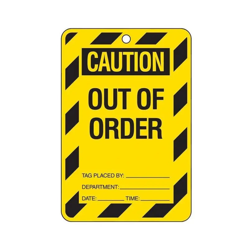 Lockout Tags - Caution Out Of Order Industro