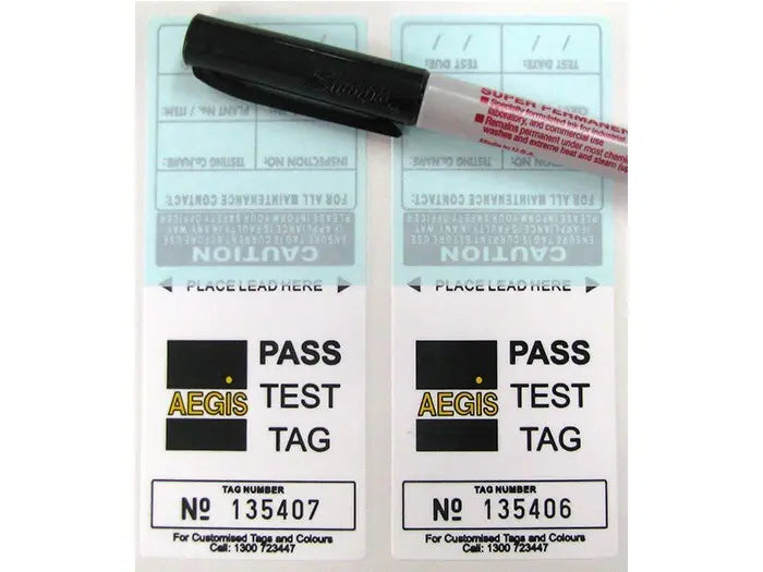 Generic Black Electrical Test Tags Industro