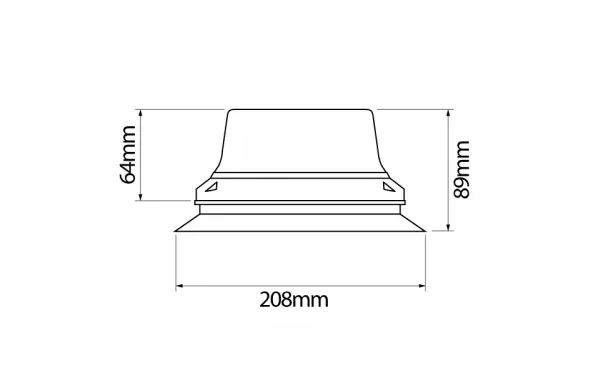Ionnic™  Magnetic LED Low Profile Beacon with 3.5M Cigarette Plug - Heavy Duty ionnic