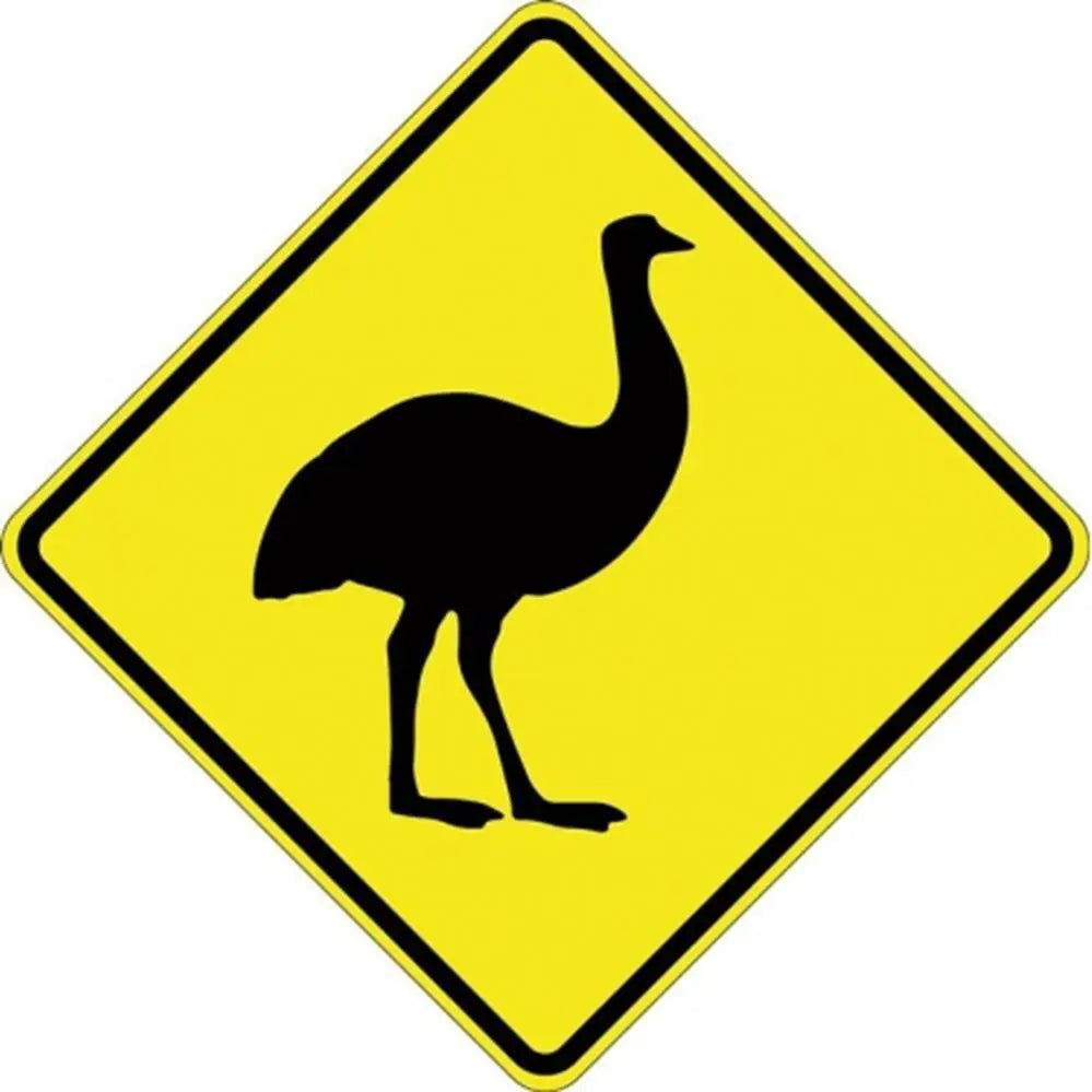 W5-45A Emu Sign- Class 1 Reflective - 600mm x 600mm Industroquip