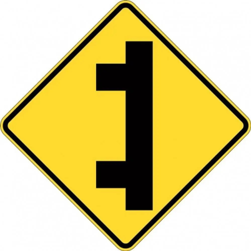 W2-13A_L Successive Side Road Intersections Left- Class 1 Reflective - 600mm x 600mm Industroquip