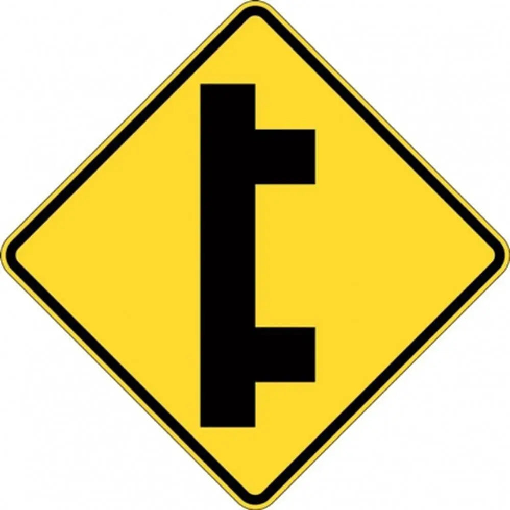 W2-13A_R Successive Side Road Intersections Right- Class 1 Reflective - 600mm x 600mm Industroquip