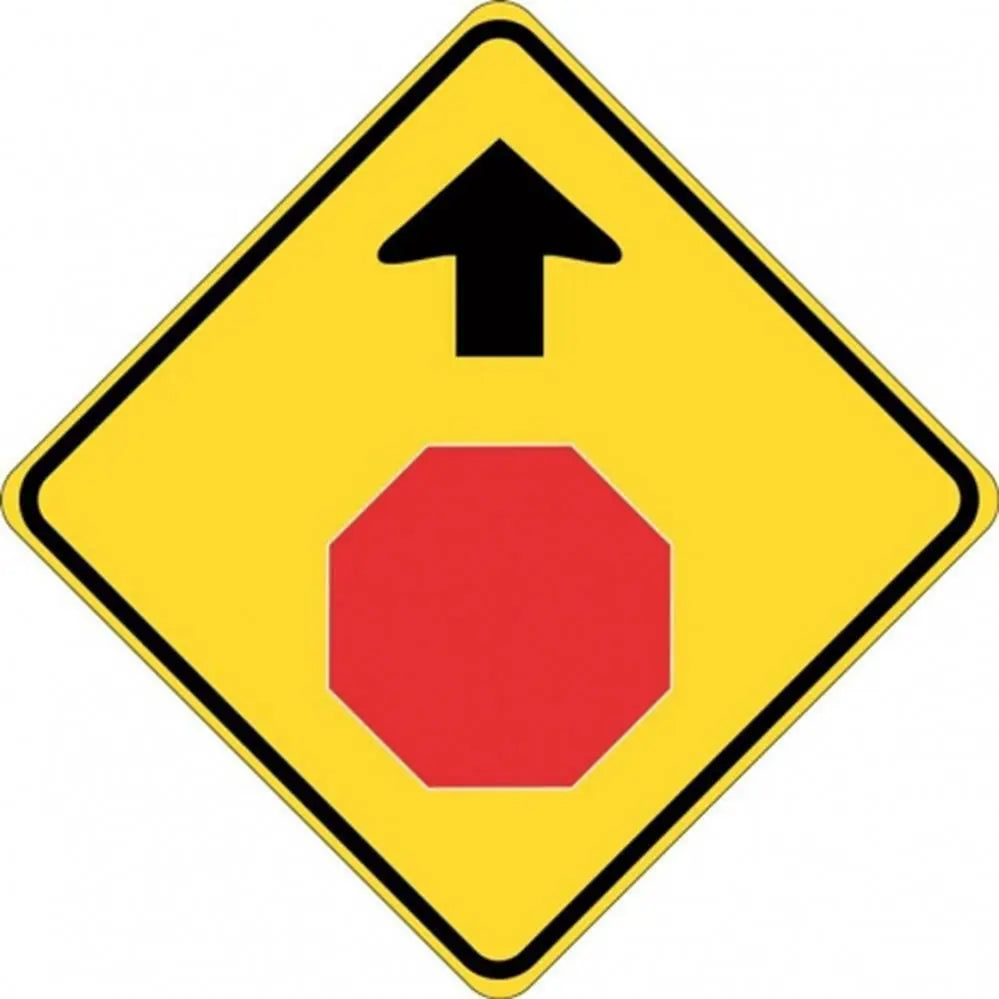 W3-1A Stop Sign Ahead- Class 1 Reflective Industroquip