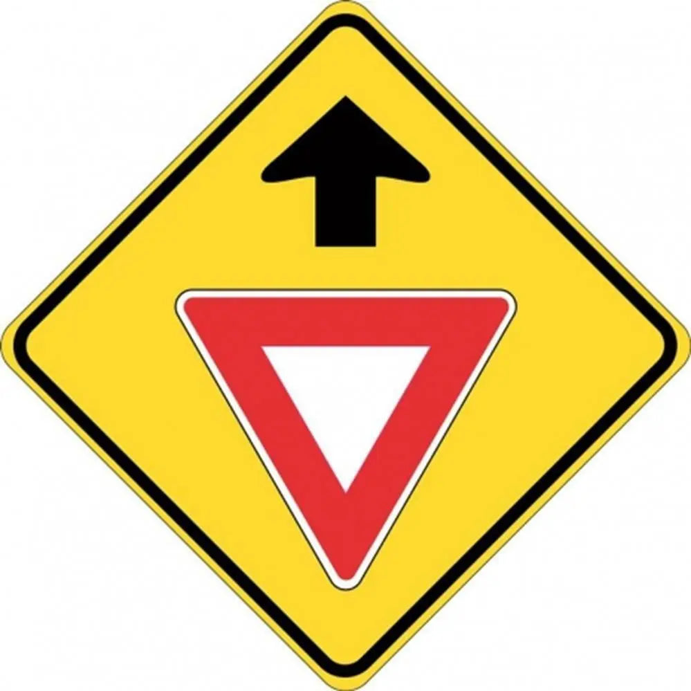 W3-2A Giveway Sign Ahead- Class 1 Reflective Industroquip