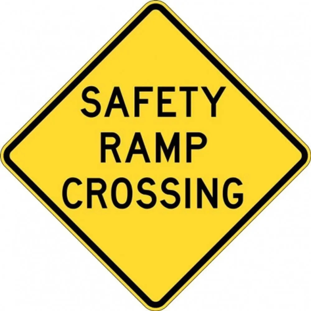 W5-31A Safety Ramp Crossing- Class 1 Reflective - 600mm x 600mm Industroquip