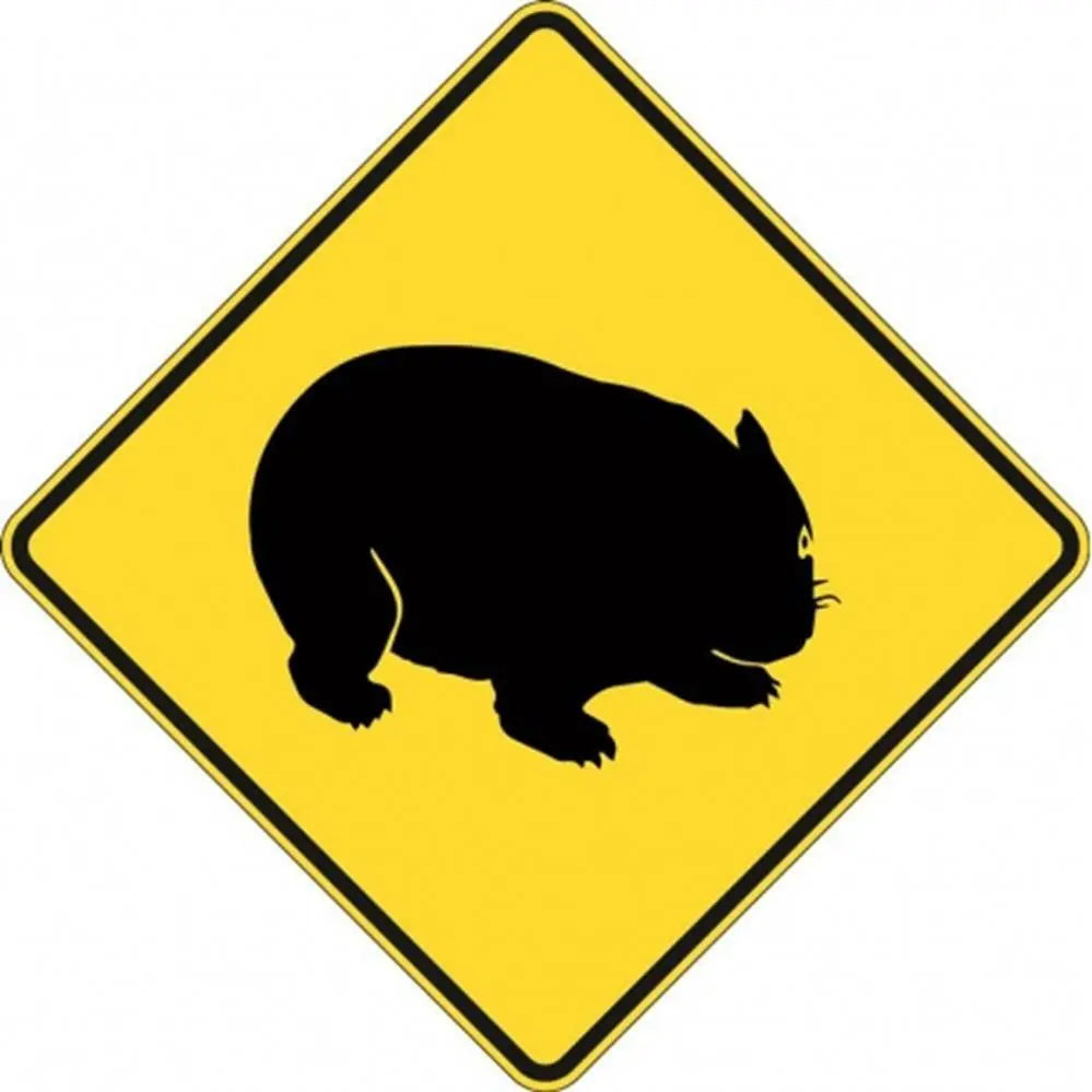 W5-48A Wombat Sign- Class 1 Reflective - 600mm x 600mm Industroquip