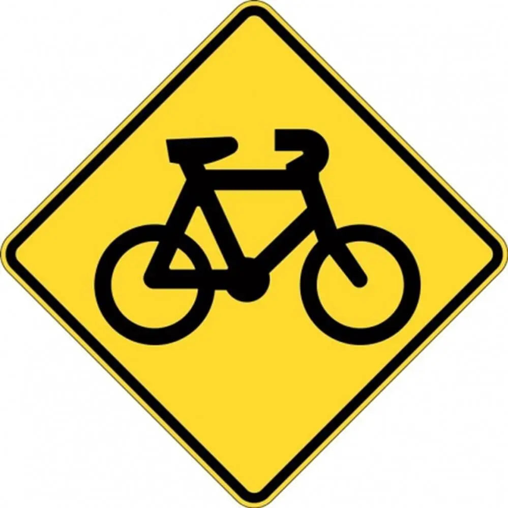 W6-7A Bicycles Sign- Class 1 Reflective - 600mm x 600mm Industroquip