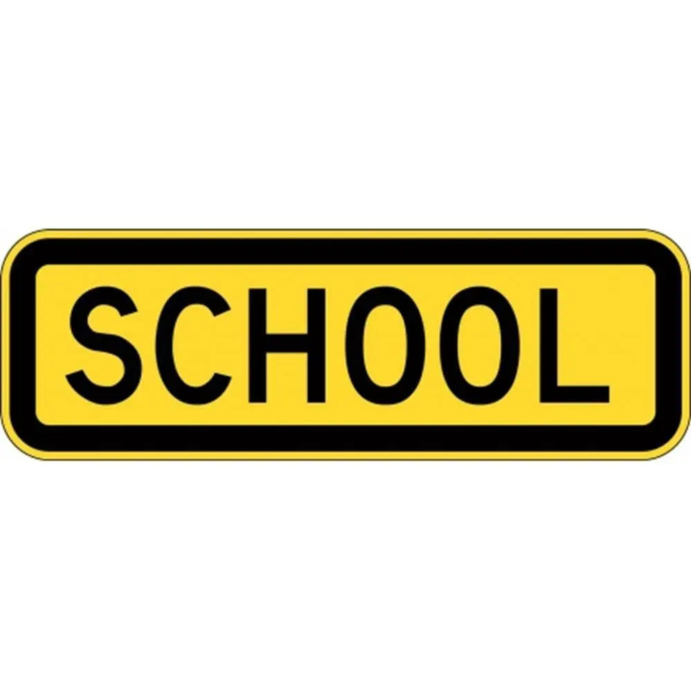 W8-14A School Sign- Class 1 Reflective - 600mm x 200mm Industroquip