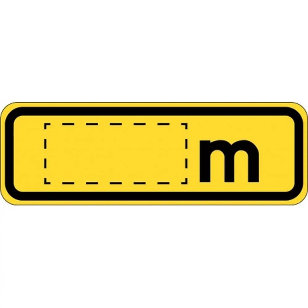 W8-5A Distance M Sign- Class 1 Reflective - 600mm x 200mm Industroquip