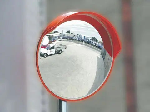 Outdoor Convex Mirror - 600mm post mount