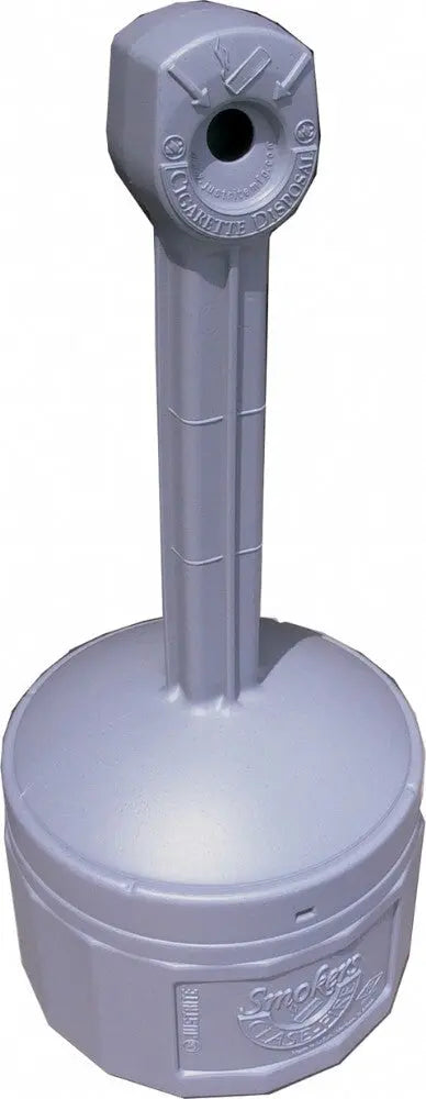 Smokers Ceasefire Receptacle Cigarette Butt Disposal Funnel Bin - 1200mm - Light Grey