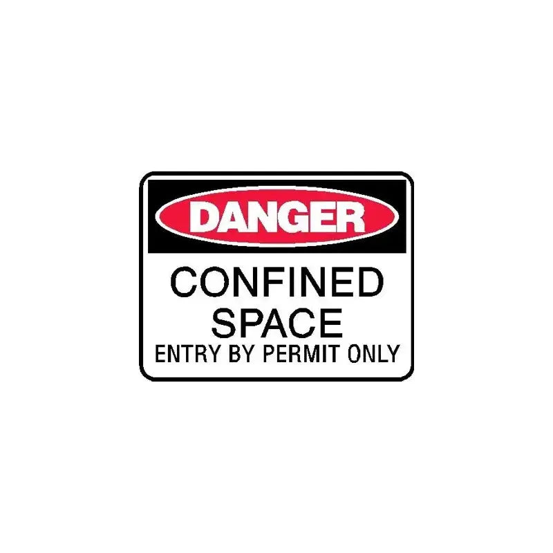 Danger Sign - Confined Space Entry By Permit Only | AS/NZS 1319 Safety Signs | Industro Australia