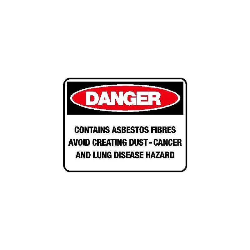 Danger Sign - Contains Asbestos Fibres Industroquip