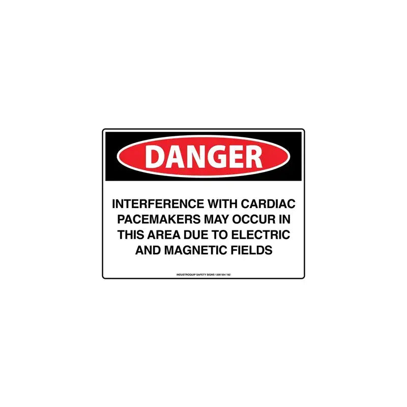 Danger Sign - Interference With Cardiac Pacemakers May Occur In This Area