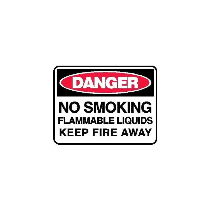 Danger Sign - No Smoking Flammable Liquids Keep Fire Away | AS/NZS 1319 Safety Signs | Industro Australia