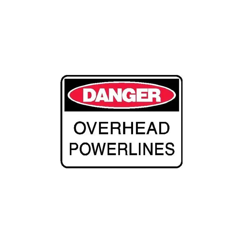 Danger Sign - Overhead Powerlines | AS/NZS 1319 Safety Signs | Industro Australia