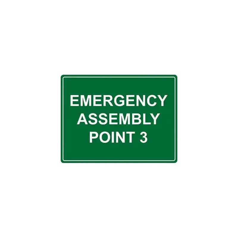 Emergency Assembly Point Number 3 Sign Industroquip